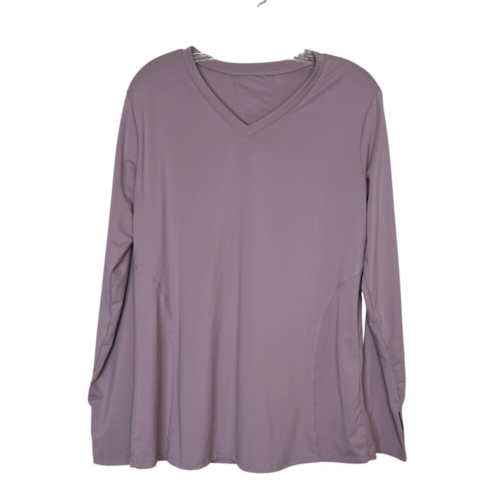 Procadmus Activewear Top Womens XXL Pink Vneck Long Sleeve Workout Gym